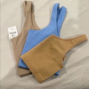 Cotton On Blue and Brown Bandeau Set